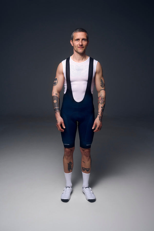 TwelveSixteen Cykelbukser sky pro Sorte recycled fabric. ekstra lange ben