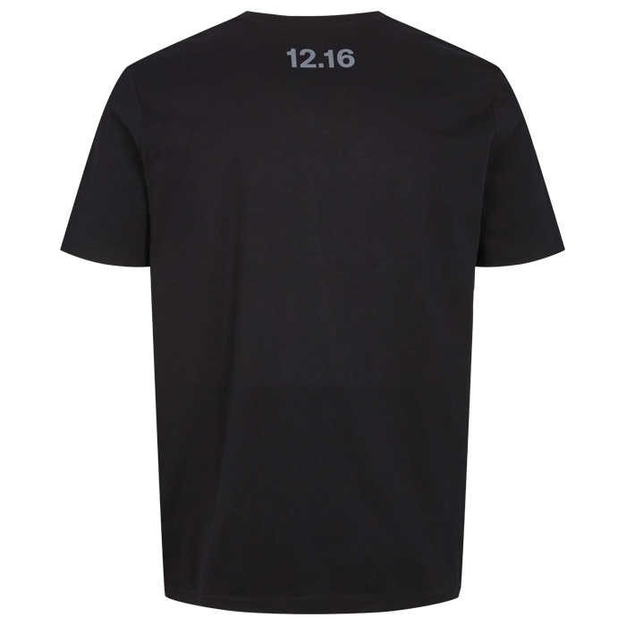 Twelve Sixteen T-Shirt 100% Økologisk Bomuld  12.16 logo Sort