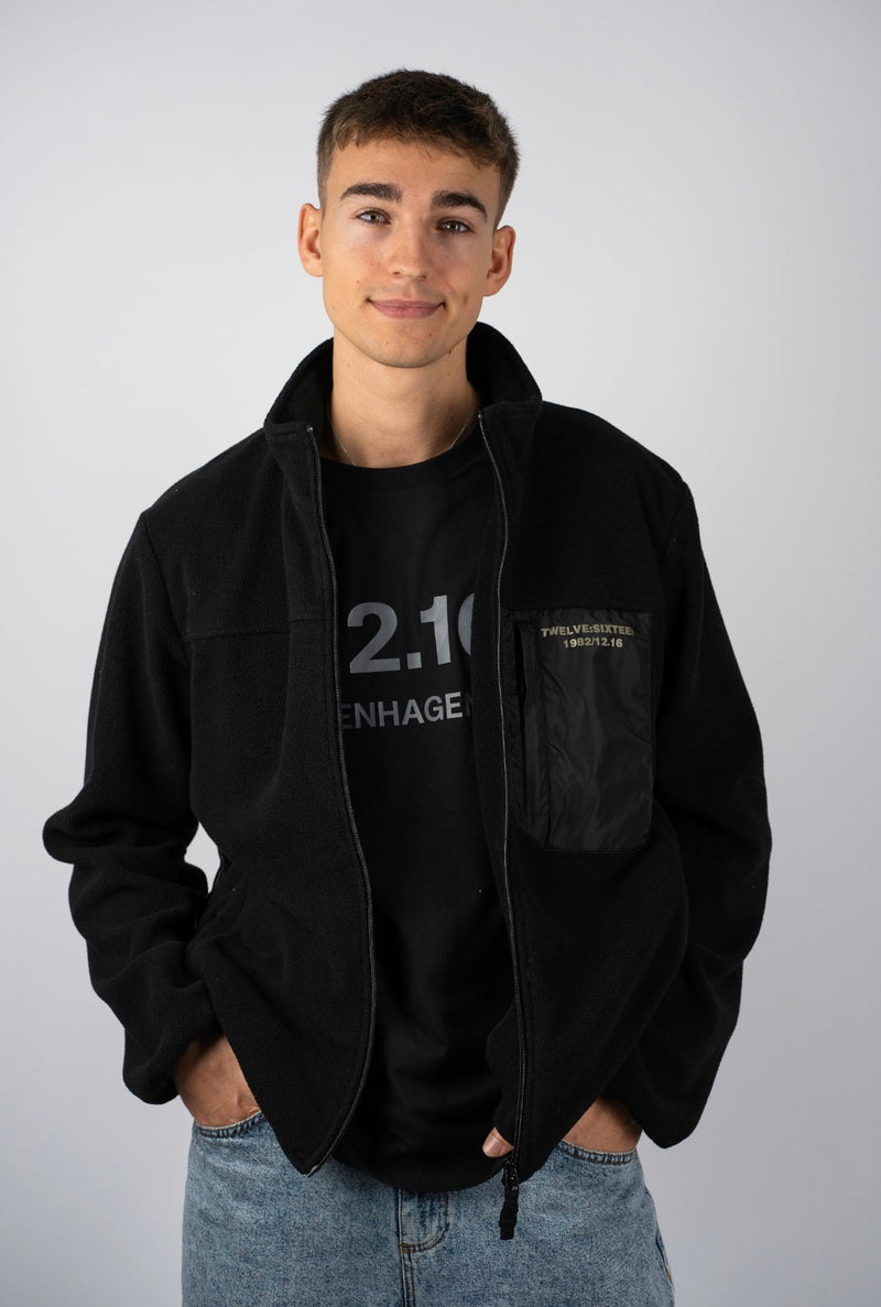 Fleecejacke Schwarz