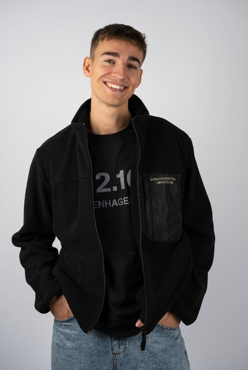 Fleecejacke Schwarz