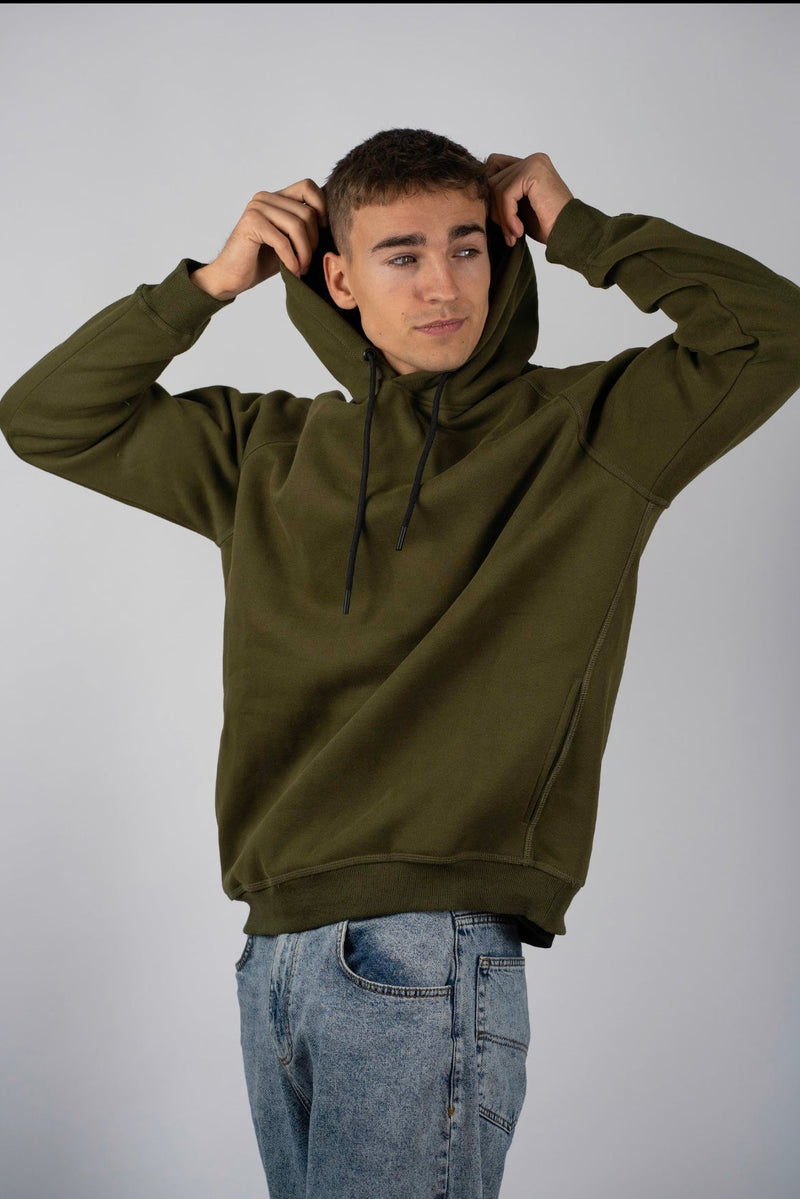 Hoodie Olive 100% Baumwolle