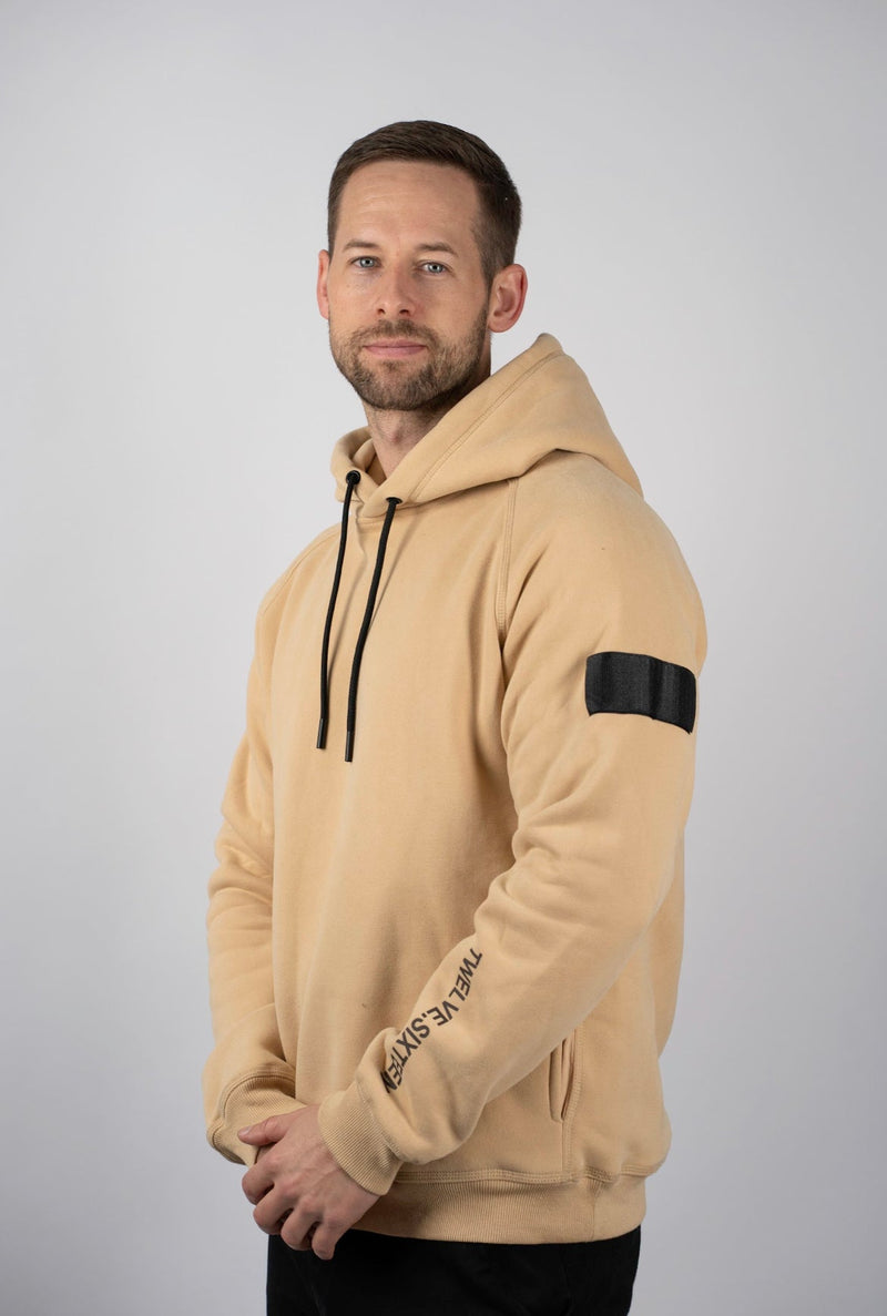 Twelve Sixteen Hoodie  Sand  Bomuld