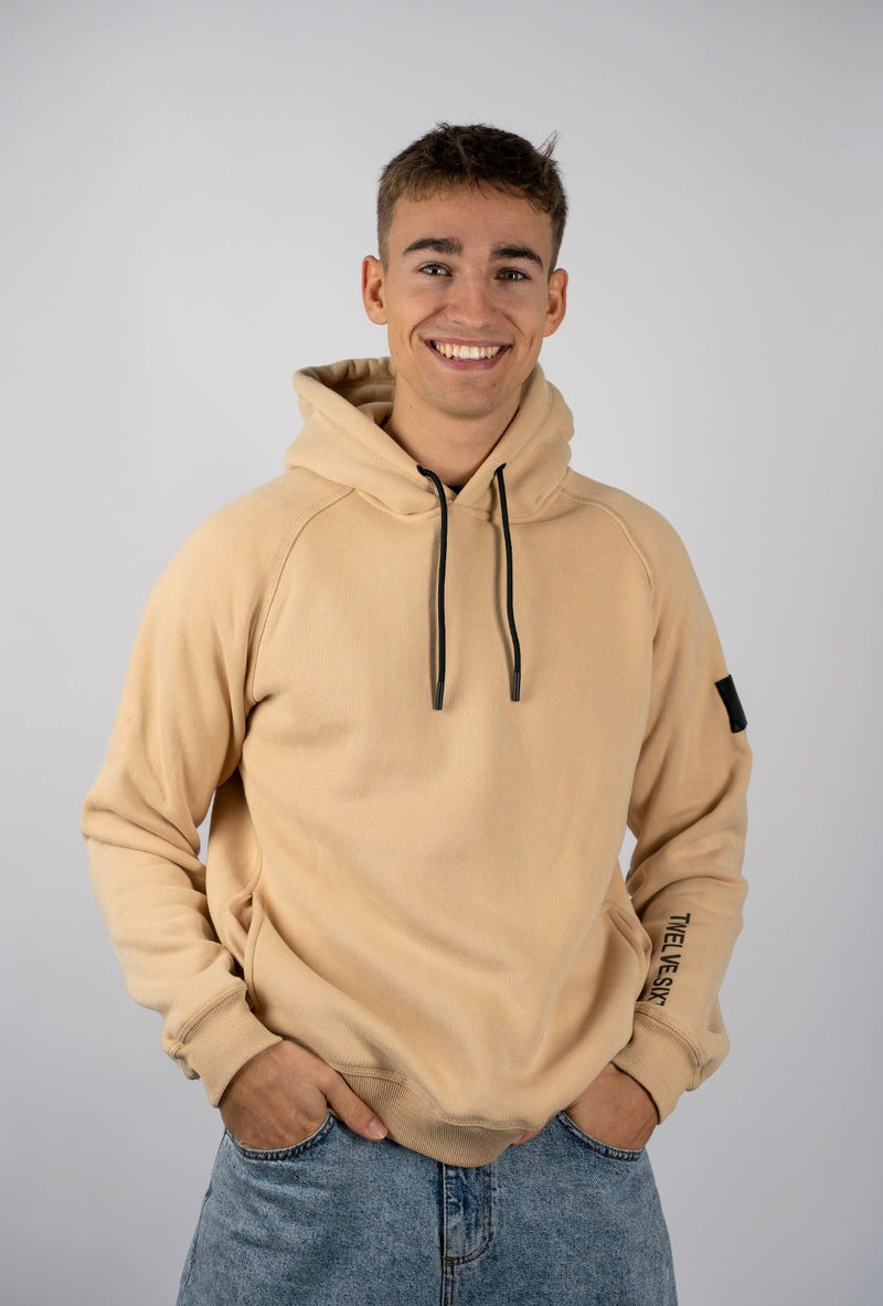 Twelve Sixteen Hoodie  Sand  Bomuld