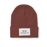 Beanie Dunkelbraun 50% Wolle