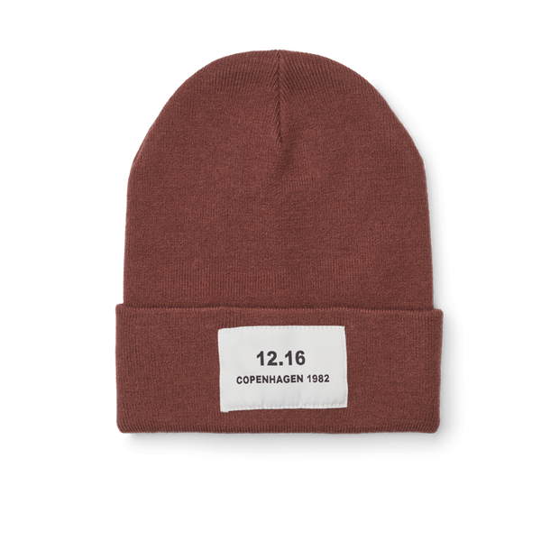 Beanie Dunkelbraun 50% Wolle