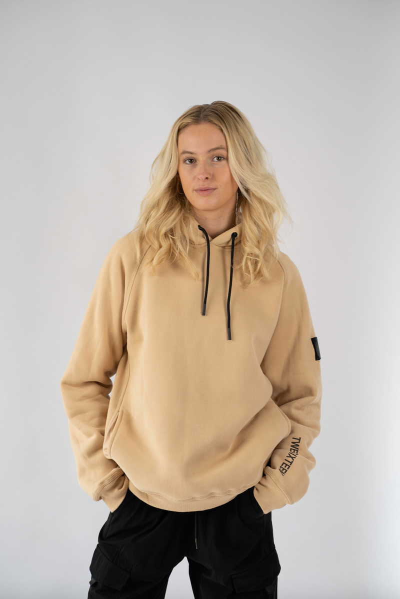 Twelve Sixteen Hoodie  Sand  Bomuld