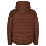 Quilted hoodie Jacket Brown