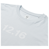 T-shirt 100% Organic 12.16 logo - Azzurro
