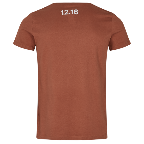 T-shirt 100% Biologisch 12.16 logo - Caramel